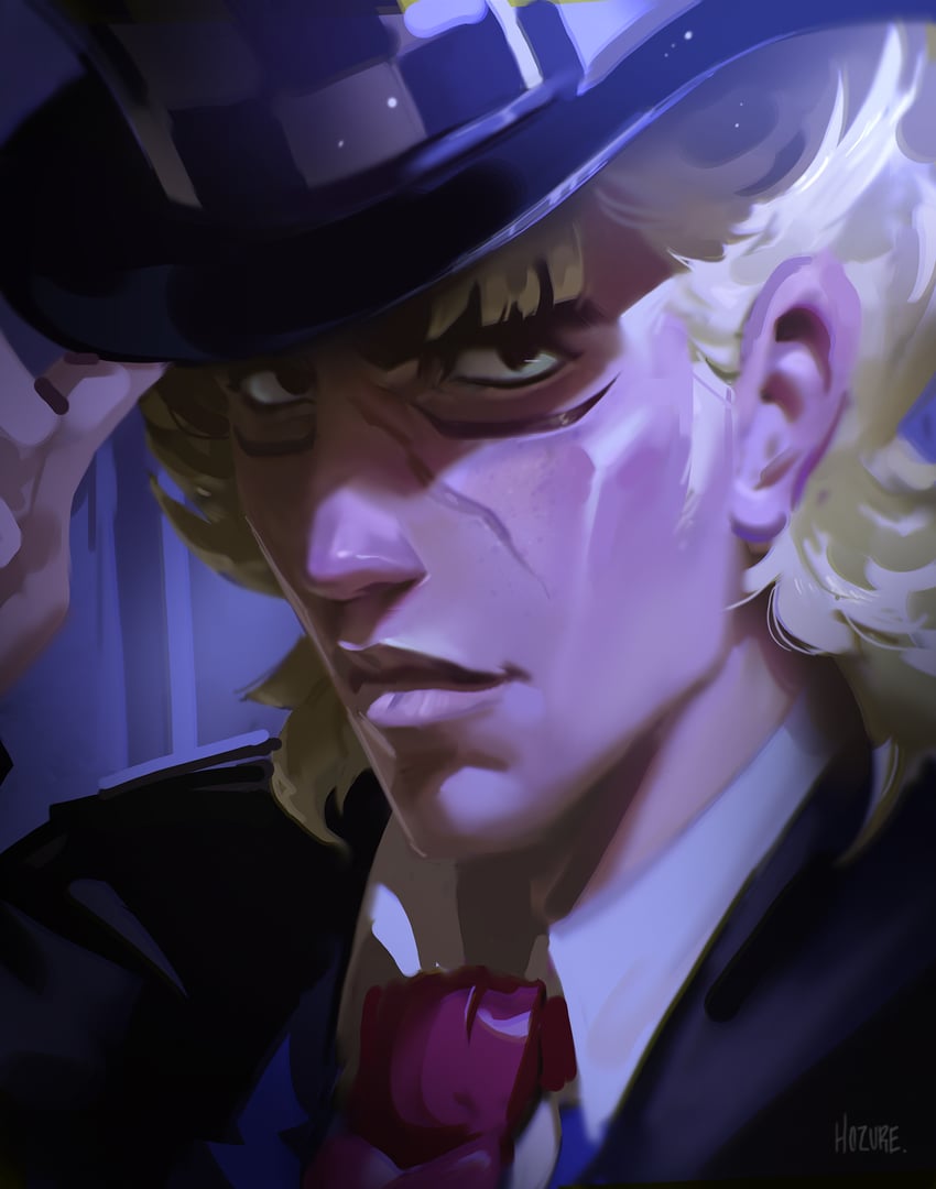 robert e. o. speedwagon (jojo no kimyou na bouken and 1 more) drawn by hozure
