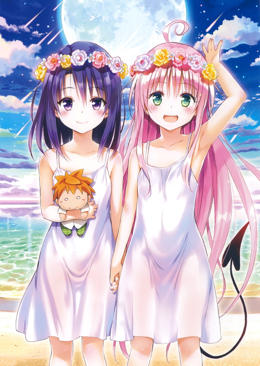 lala satalin deviluke, sairenji haruna, and yuuki rito (to love-ru) drawn by yabuki_kentarou