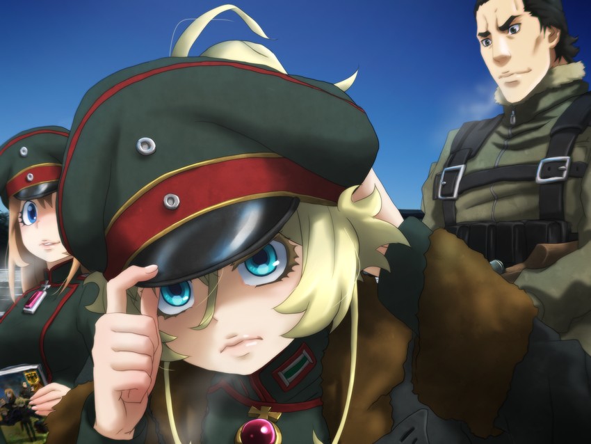 tanya degurechaff, viktoriya ivanovna serebryakov, and matheus johann weiss (youjo senki) drawn by genya_(genya67)