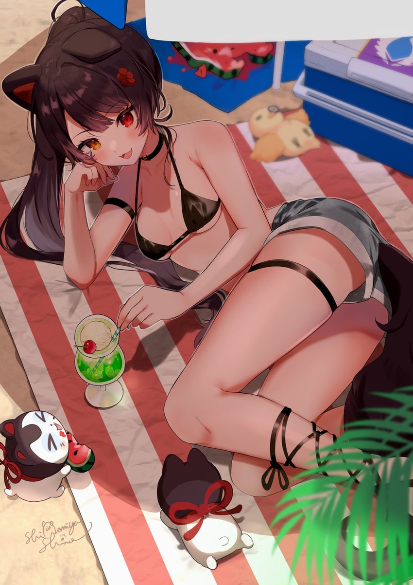 inui toko, sebastian piyodore, and banken (nijisanji) drawn by shinomiya_shino_(sinosino141)