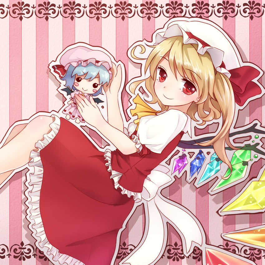 remilia scarlet and flandre scarlet (touhou) drawn by shironeko_yuuki