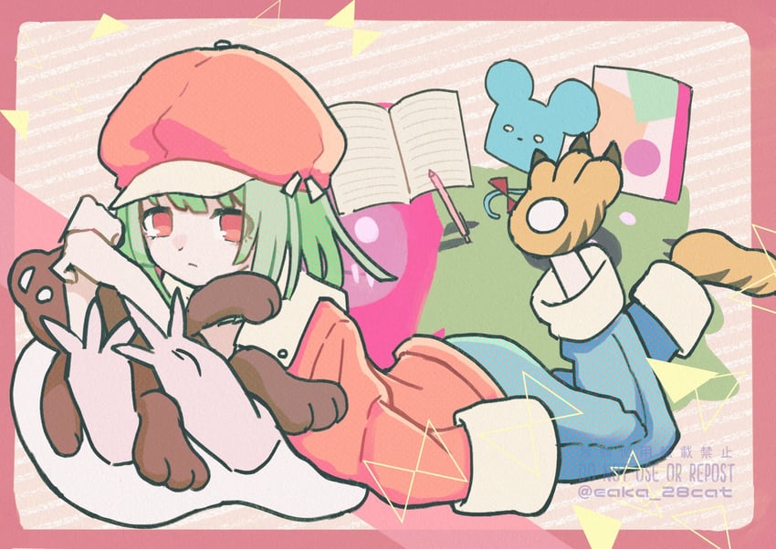 sengoku nadeko (monogatari and 1 more) drawn by cotton_1186