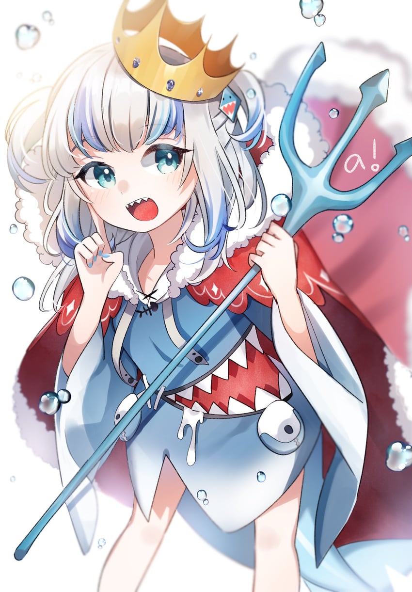 gawr gura (hololive and 1 more) drawn by ametama_(runarunaruta5656)