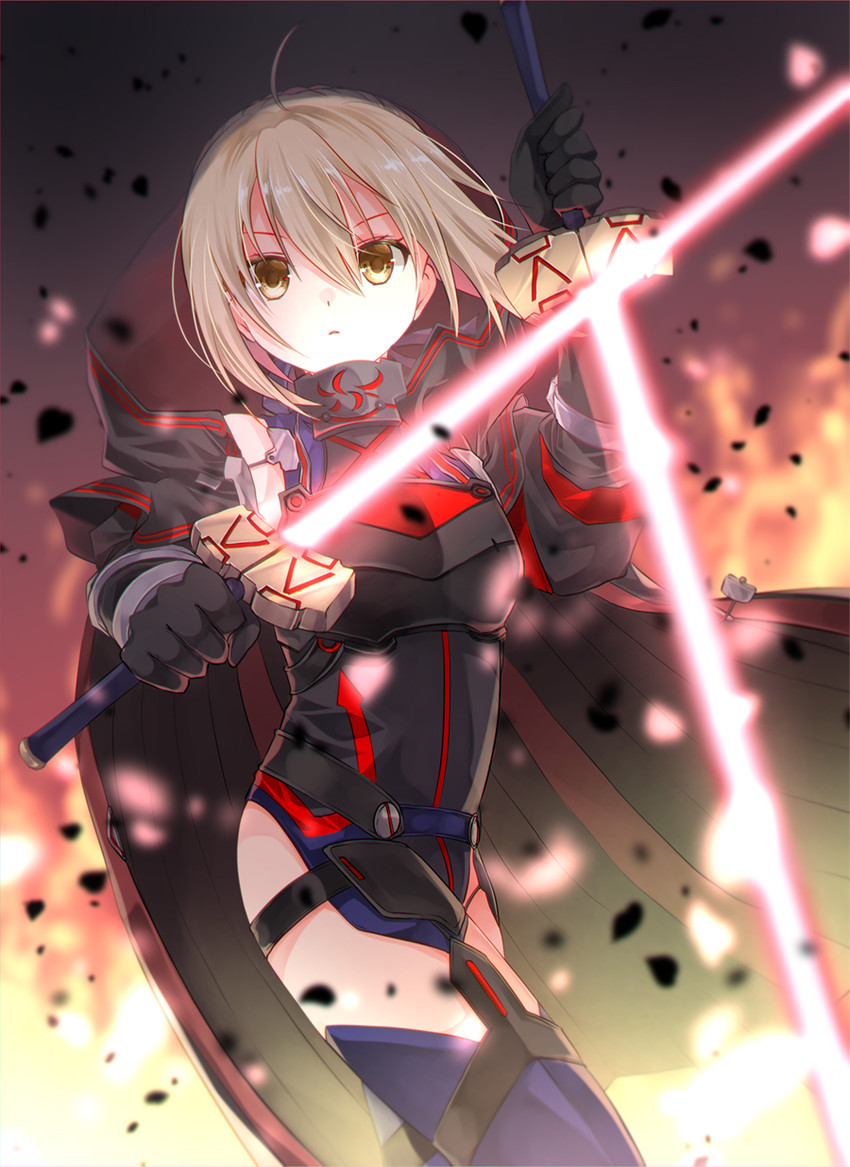artoria pendragon and mysterious heroine x alter (fate and 1 more) drawn by iroha_(shiki)