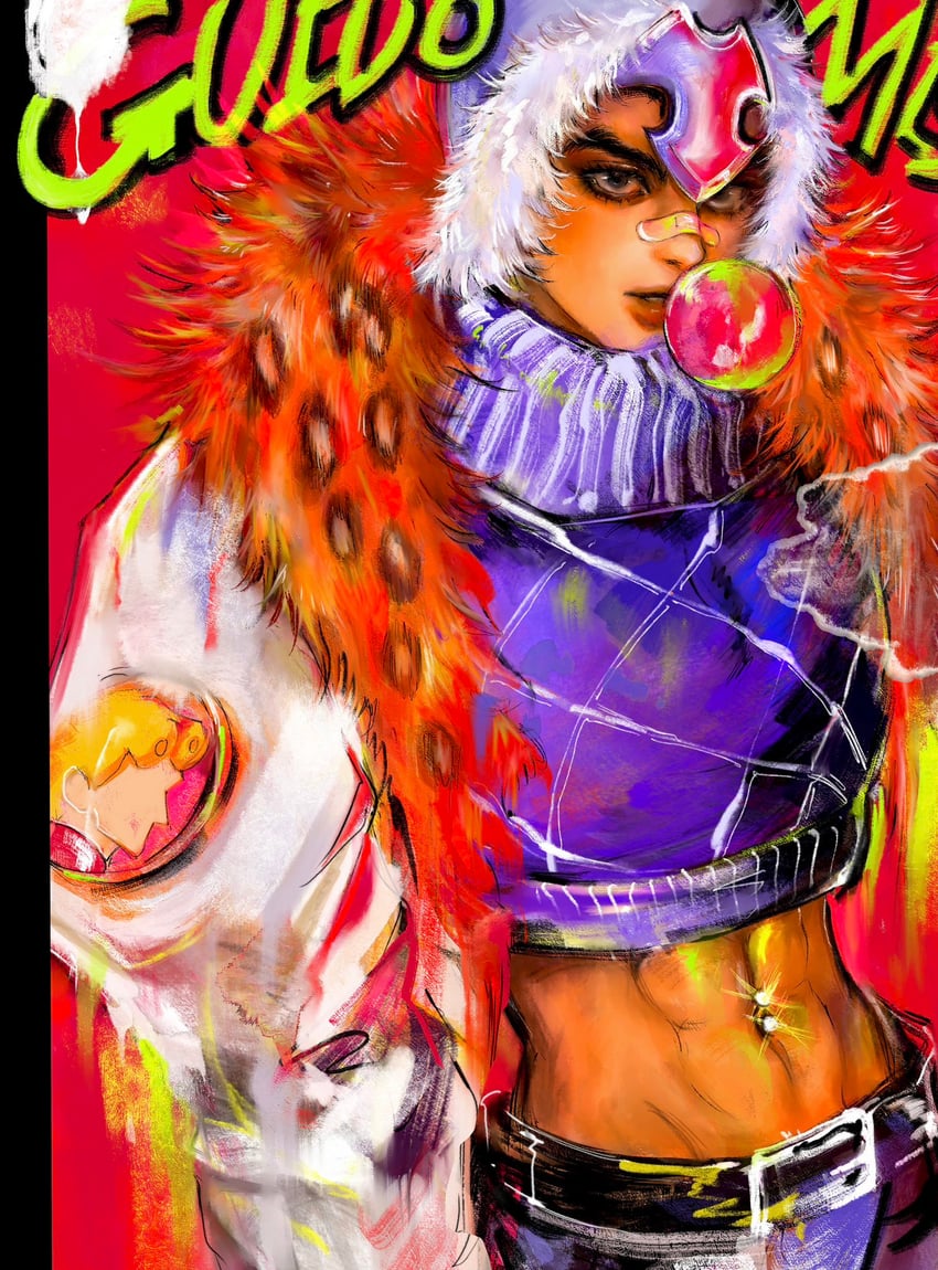 guido mista (jojo no kimyou na bouken and 1 more) drawn by a_io_u