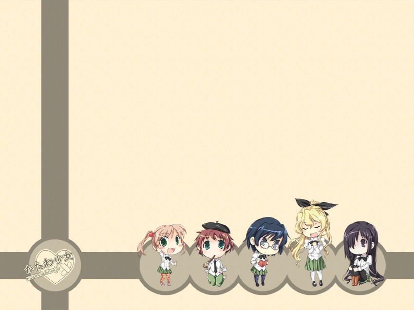 ikezawa hanako, satou lilly, tezuka rin, ibarazaki emi, and hakamichi shizune (katawa shoujo)
