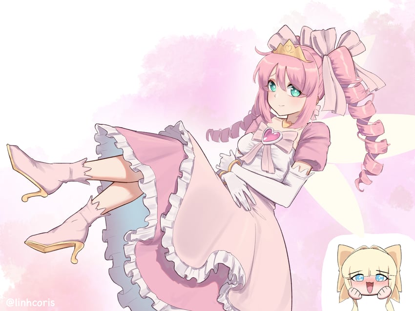 hanabishi haruka and tenkawa kaoruko (mahou shoujo ni akogarete) drawn by linhcoris