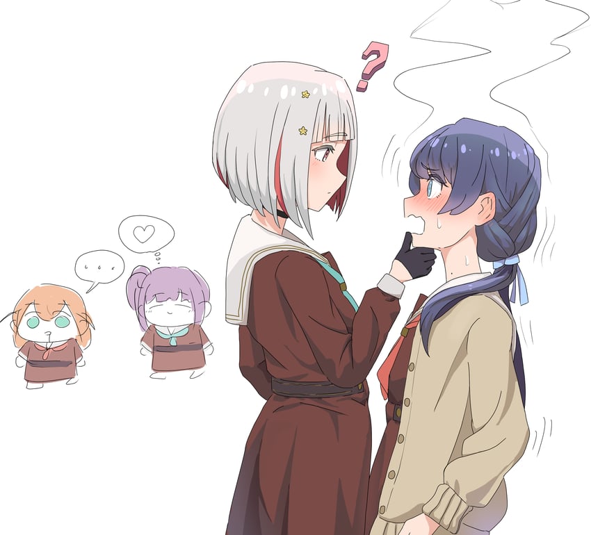 hinoshita kaho, otomune kozue, murano sayaka, and yugiri tsuzuri (love live! and 1 more) drawn by and_fersent