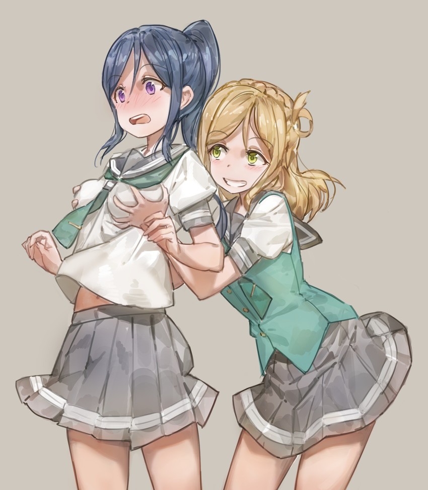 matsuura kanan and ohara mari (love live! and 1 more) drawn by free_style_(yohan1754)
