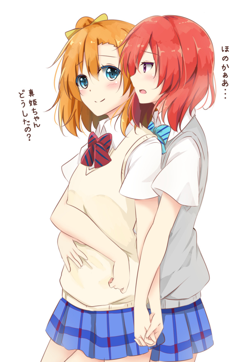 nishikino maki and kosaka honoka (love live! and 1 more) drawn by shiina_kuro