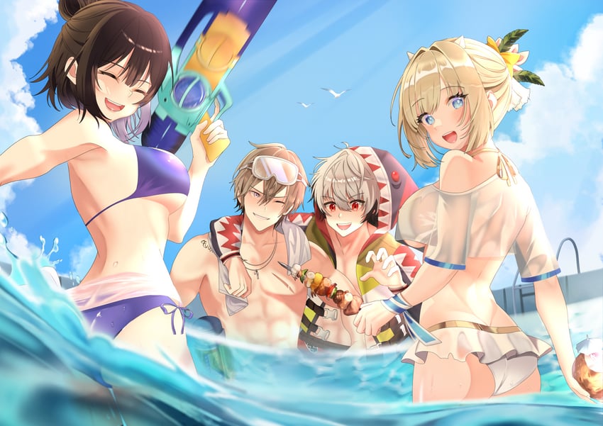justia, scheherazade, lathel, and gray (brown dust and 1 more) drawn by ramela