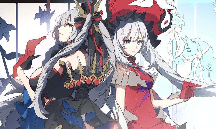 marie antoinette and marie antoinette alter (fate and 1 more) drawn by no-kan