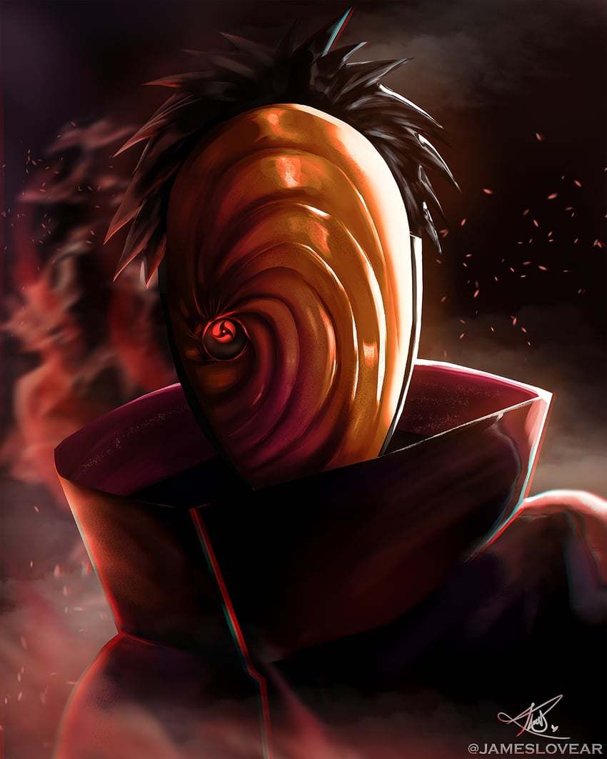 uchiha obito and tobi (naruto and 1 more) drawn by jamesloves_art