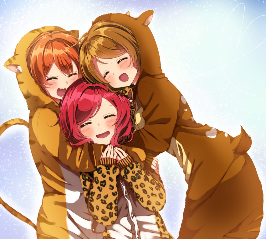 nishikino maki, hoshizora rin, and koizumi hanayo (love live! and 1 more) drawn by yuama