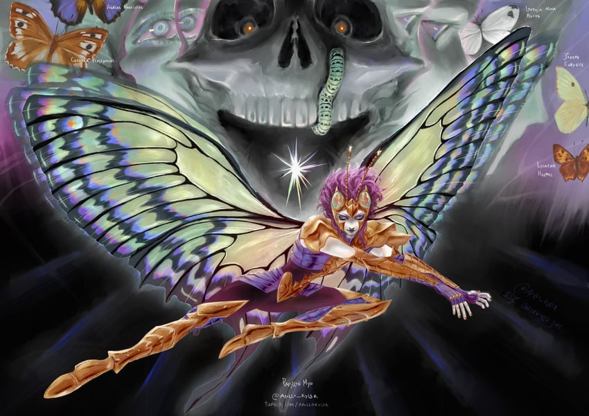 papillon myu (saint seiya) drawn by apollokyler