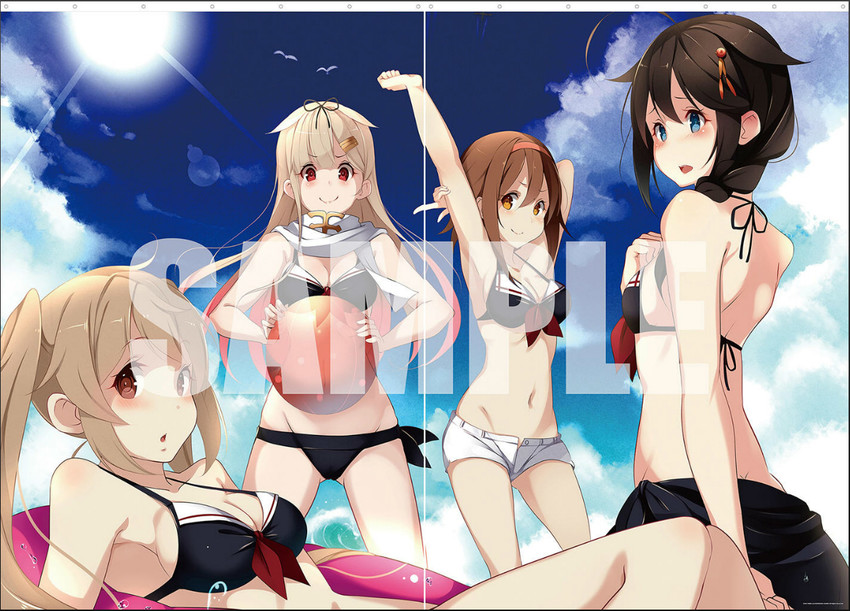 shigure, yuudachi, shigure kai ni, yuudachi kai ni, murasame, and 1 more (kantai collection) drawn by kujou_ichiso