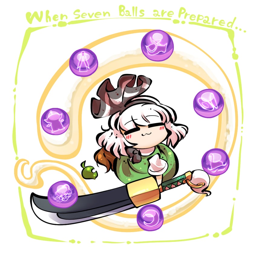 konpaku youmu, loch ness monster, and alien (touhou and 1 more) drawn by kashuu_(b-q)