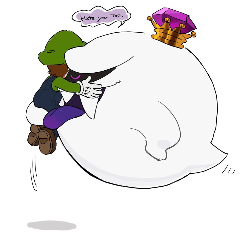 luigi and king boo (mario and 1 more) drawn by mimimi_(mimimim9999)