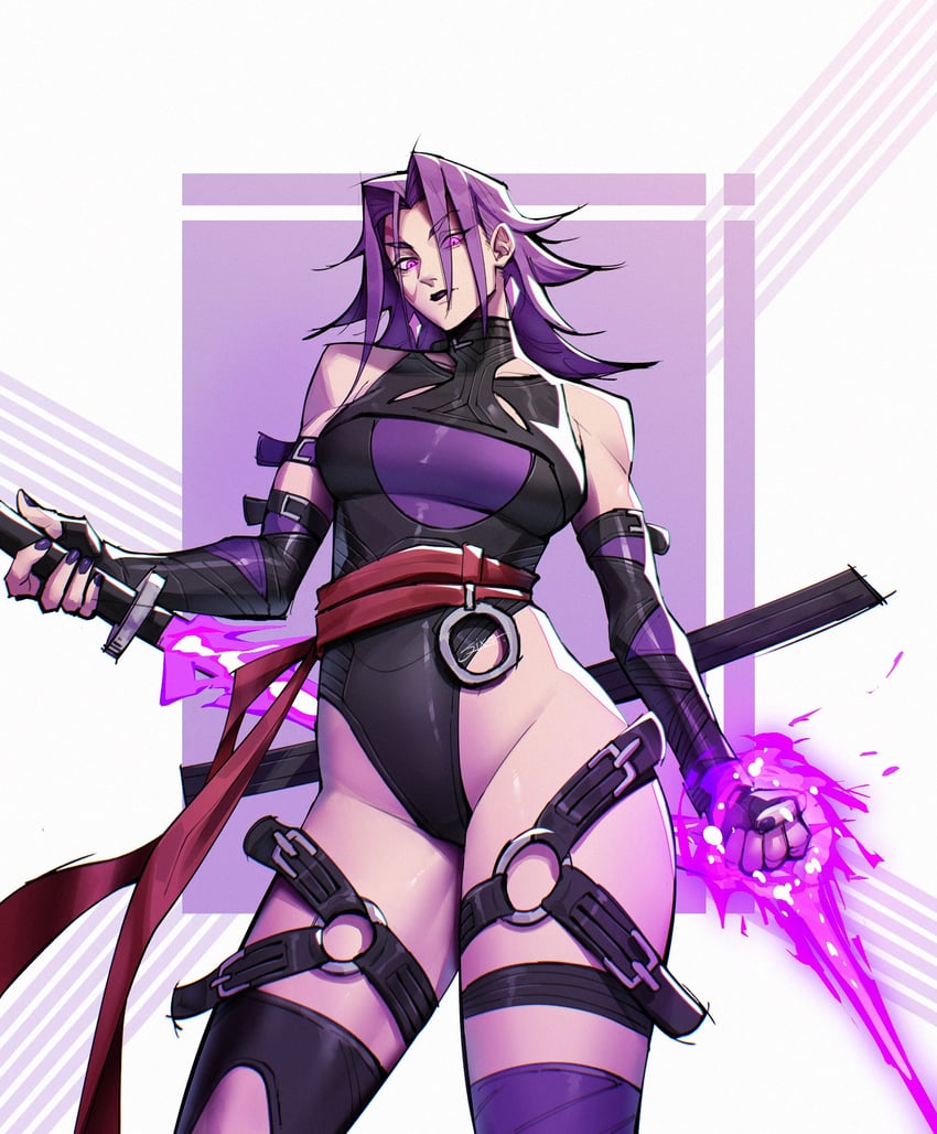 psylocke (marvel and 2 more) drawn by real_sixer121