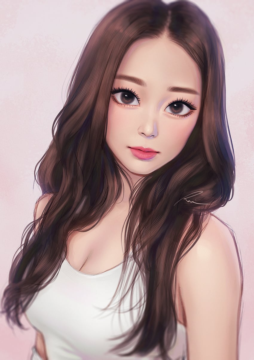 tzuyu (real life and 1 more) drawn by umigraphics