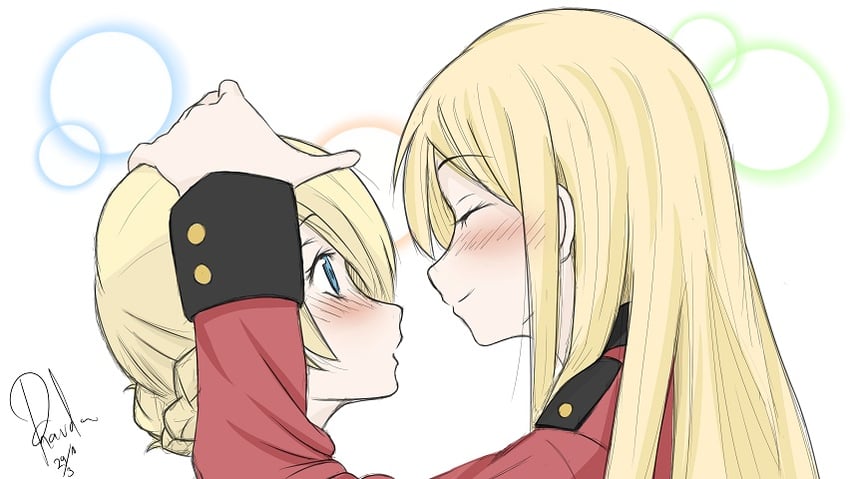 darjeeling and earl grey (girls und panzer) drawn by pravda_pxiv
