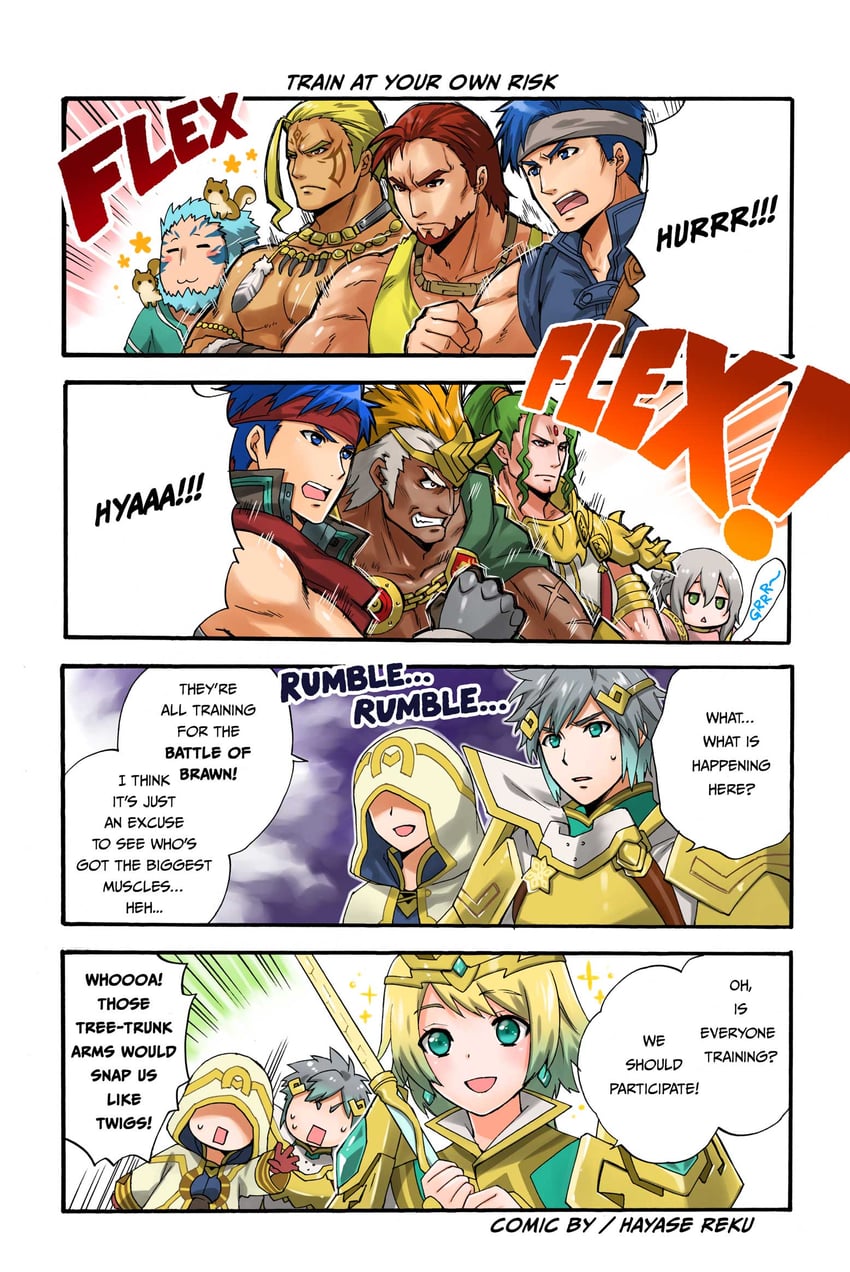 ike, kiran, fjorm, effie, hrid, and 6 more (fire emblem and 6 more) drawn by arikawa_kinu