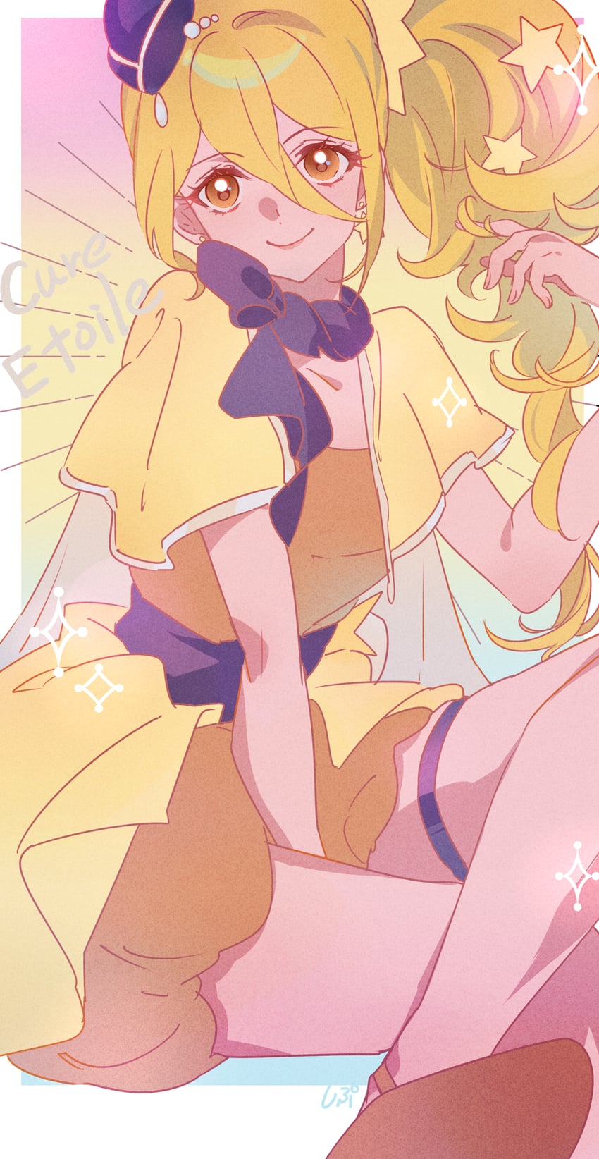 kagayaki homare and cure etoile (precure and 1 more) drawn by shipu_(gassyumaron)
