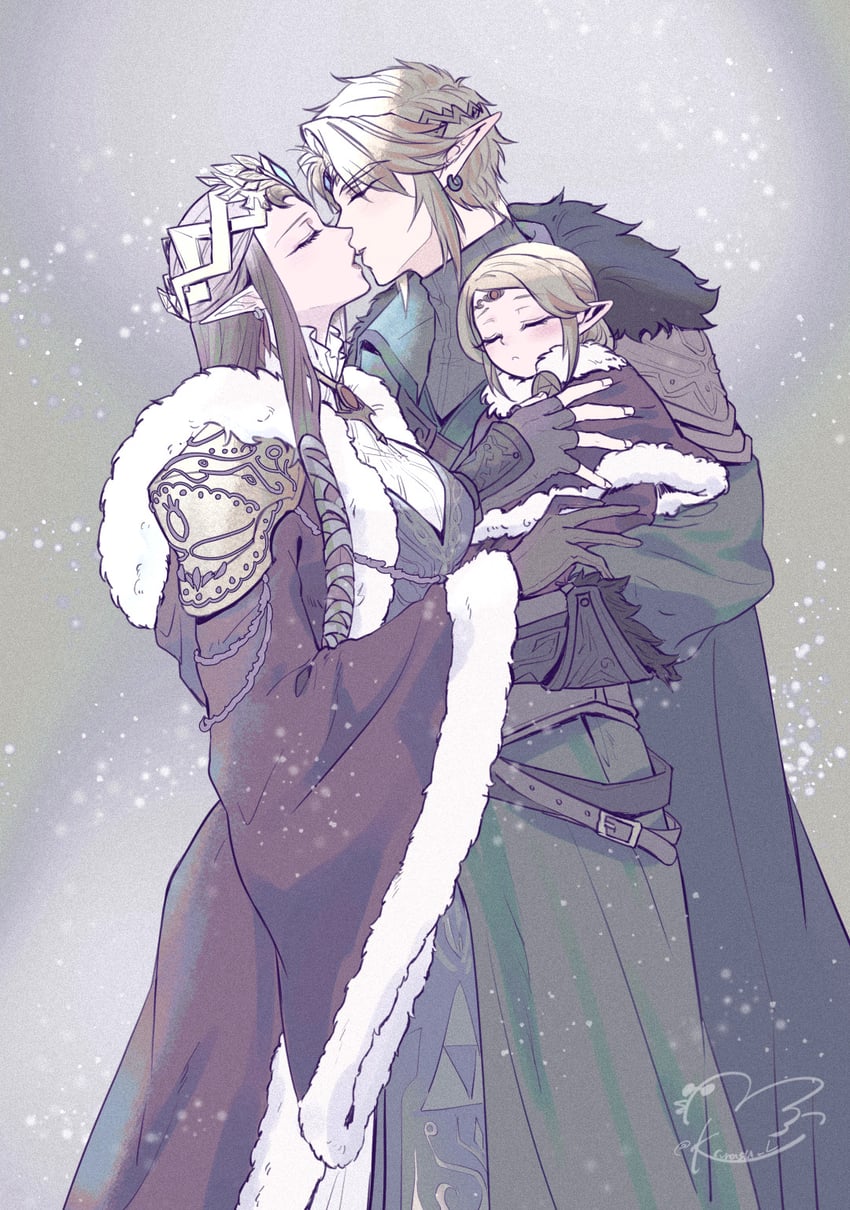 link and princess zelda (the legend of zelda and 1 more) drawn by kurokawa_karasu