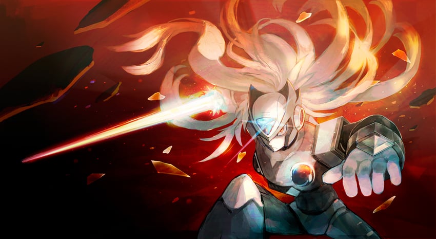zero (mega man and 1 more) drawn by horocca