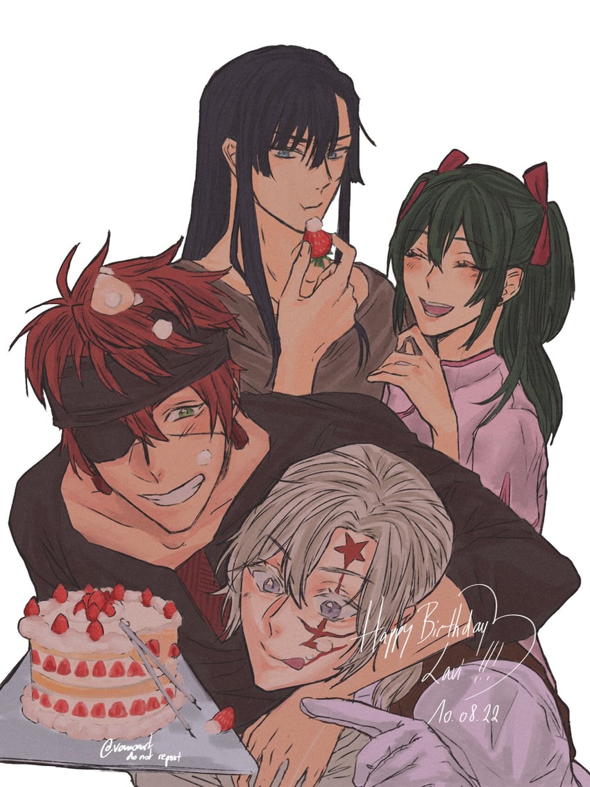 lenalee lee, allen walker, kanda yuu, and lavi (d.gray-man) drawn by vomo