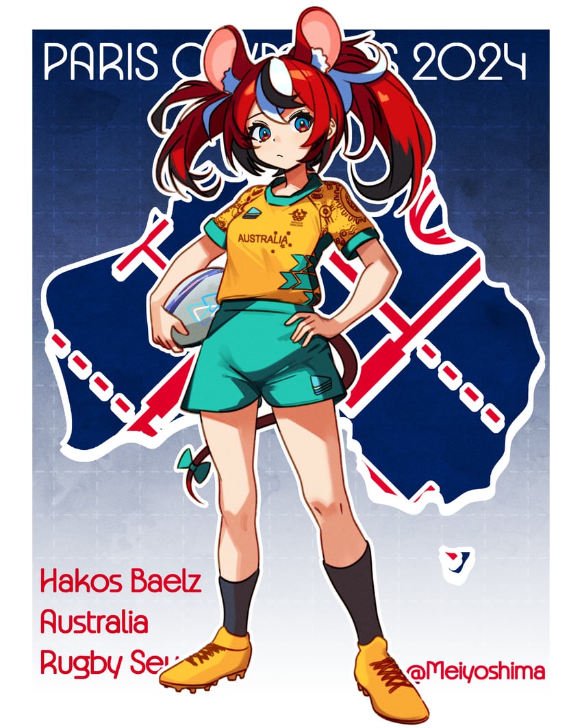 hakos baelz (hololive and 3 more) drawn by meiyoshima