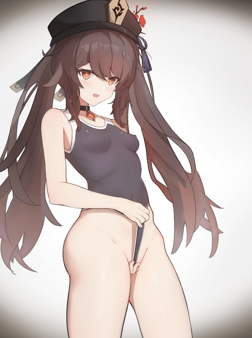 hu tao (genshin impact) drawn by pure_white_a_type
