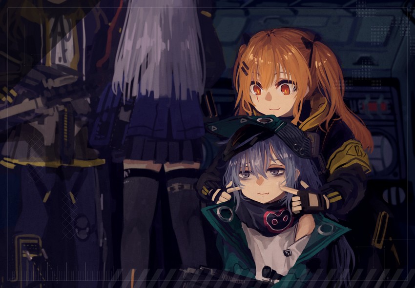 hk416, ump45, ump9, and g11 (girls' frontline) drawn by akai-fumihito