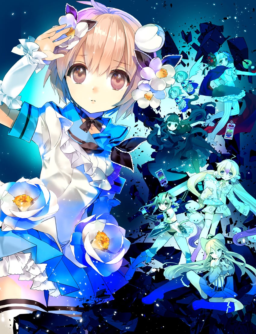 snow white, la pucelle, nemurin, ruler, hardgore alice, and 3 more (mahou shoujo ikusei keikaku) drawn by edoya_pochi