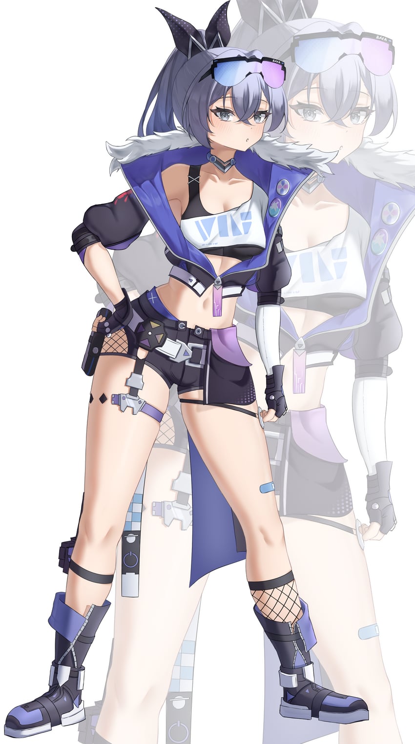 silver wolf (honkai and 1 more) drawn by rua_(rua0007113)