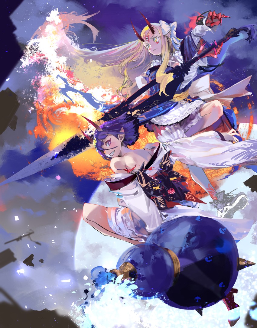 shuten douji and ibaraki douji (fate and 1 more) drawn by kiriyama