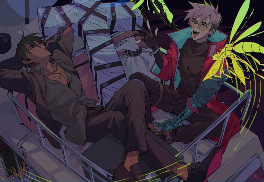 vash the stampede and nicholas d. wolfwood (trigun and 1 more) drawn by toastsogwich