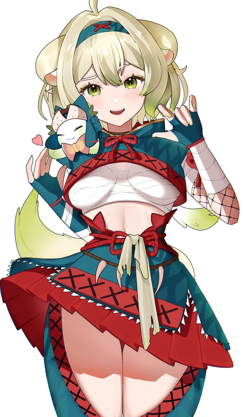 player palico, laimu, and limon (monster hunter and 1 more) drawn by zen1zen3