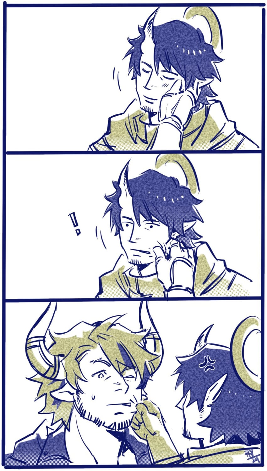 doctor, male doctor, and humus (arknights) drawn by ryo_(scr1pt88)