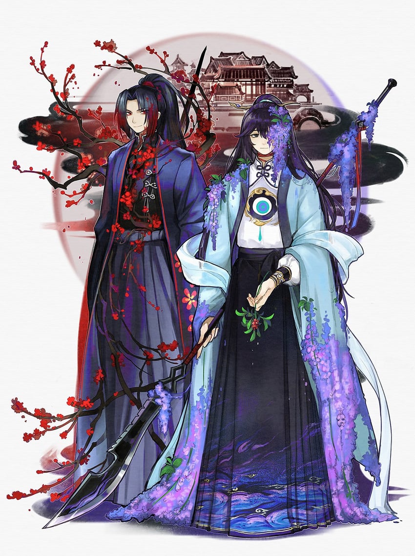 hong lu and jia huan (project moon and 1 more) drawn by flaw_eight