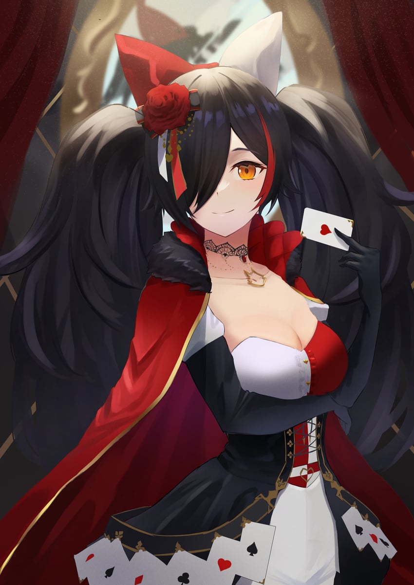 ookami mio and queen of hearts (hololive) drawn by imocy