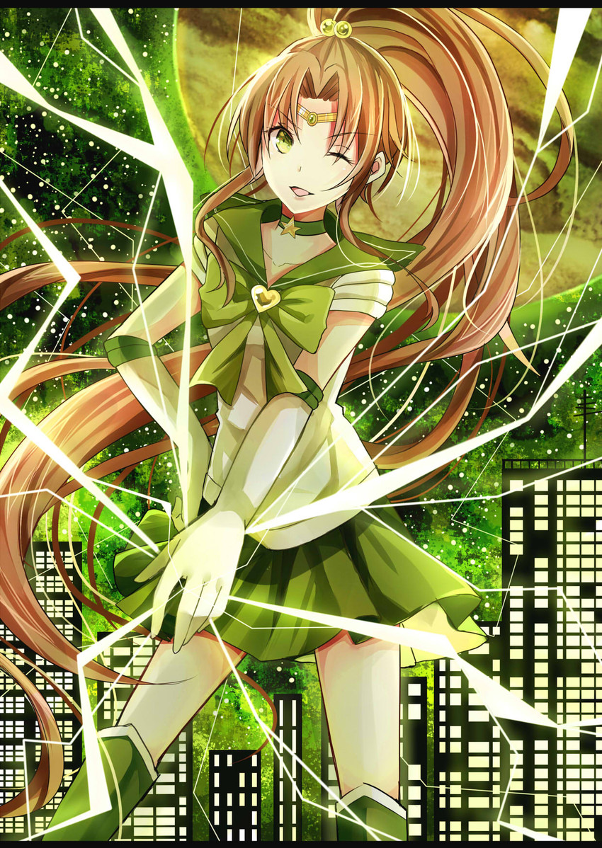 kino makoto, sailor jupiter, and super sailor jupiter (bishoujo senshi sailor moon) drawn by gevjon