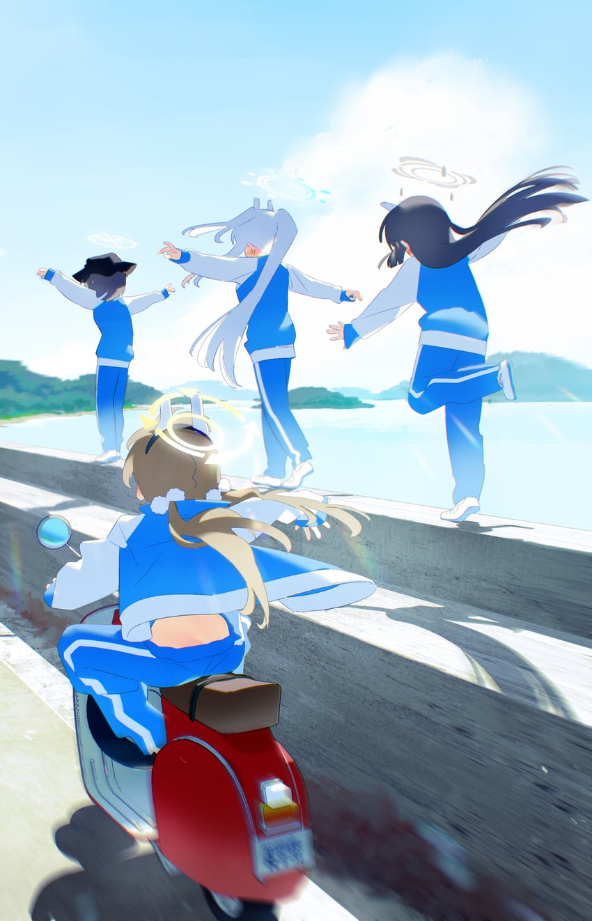 miyu, miyako, saki, and moe (blue archive) drawn by bm_tol