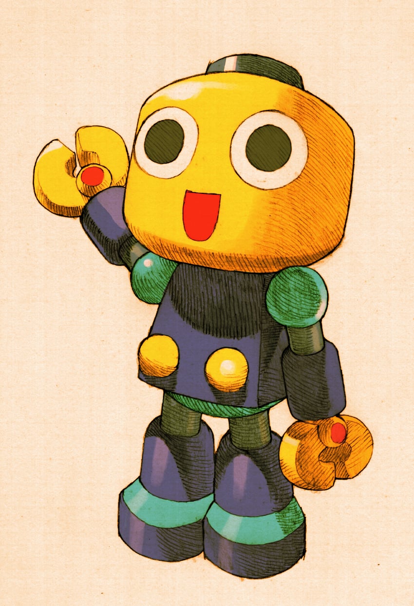 servbot (mega man and 3 more) drawn by bengus