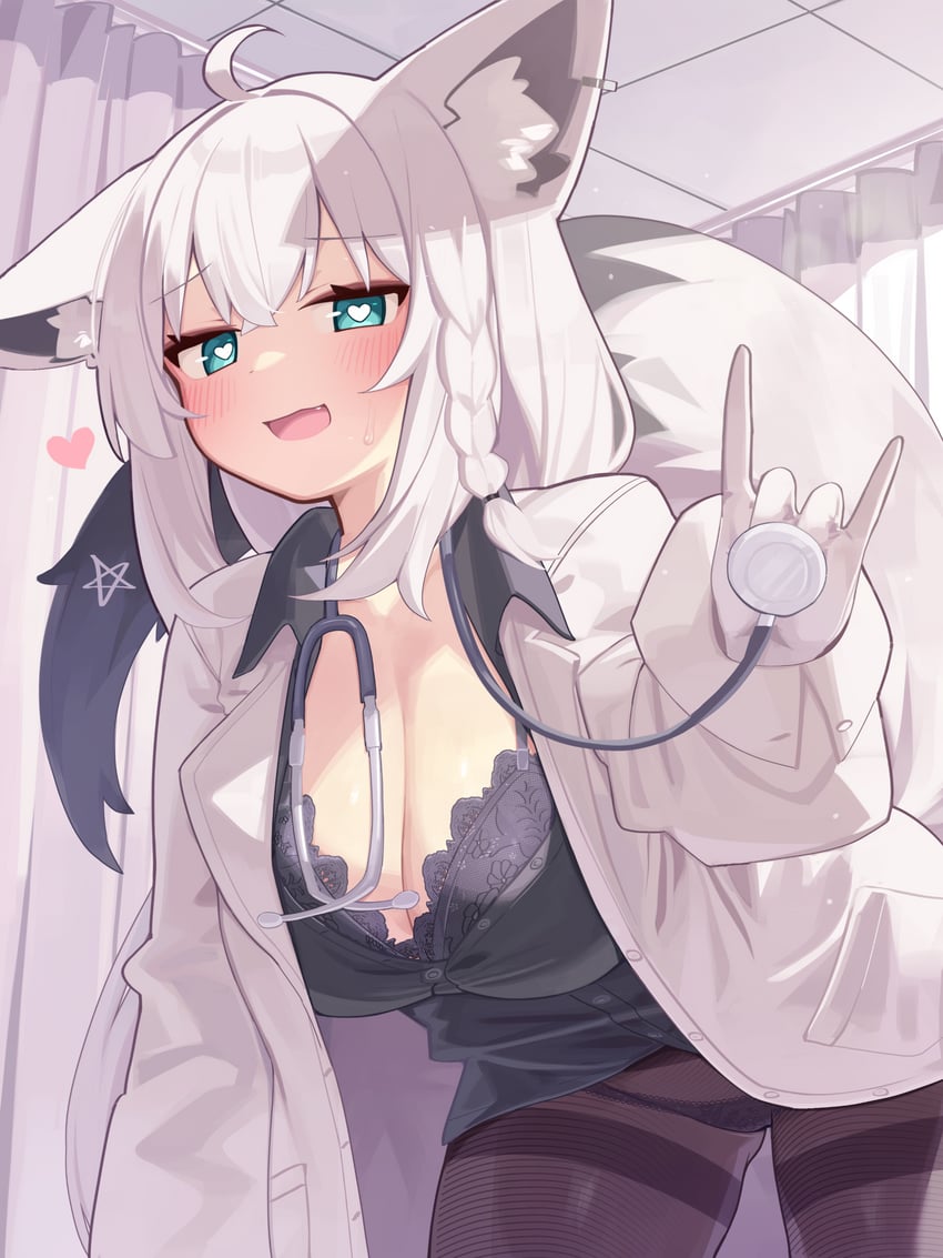 shirakami fubuki (hololive and 1 more) drawn by verdey