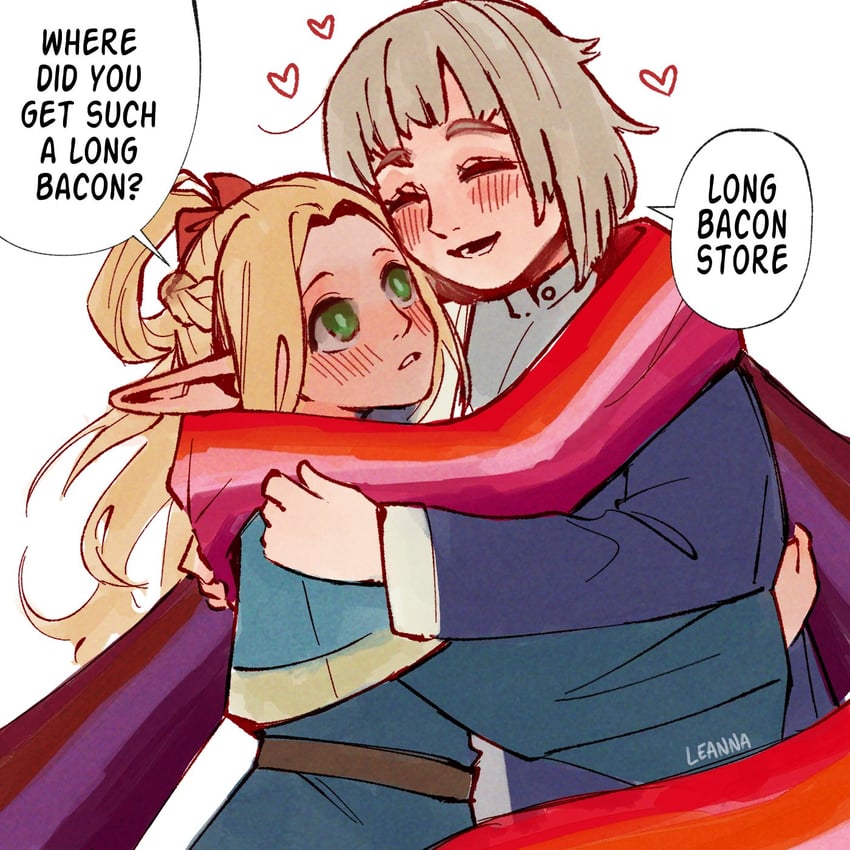 marcille donato and falin touden (dungeon meshi) drawn by leanna_valsierra