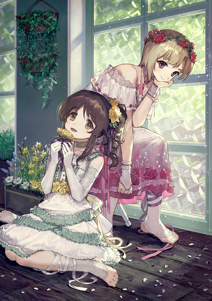 takamori aiko and aiba yumi (idolmaster and 1 more) drawn by ainy