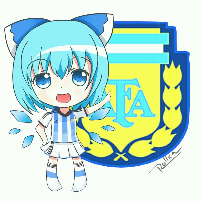 cirno (touhou and 3 more) drawn by roll_daikufu