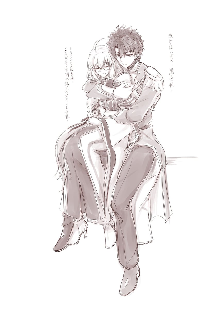 fujimaru ritsuka and aesc (fate and 1 more) drawn by ringozuki