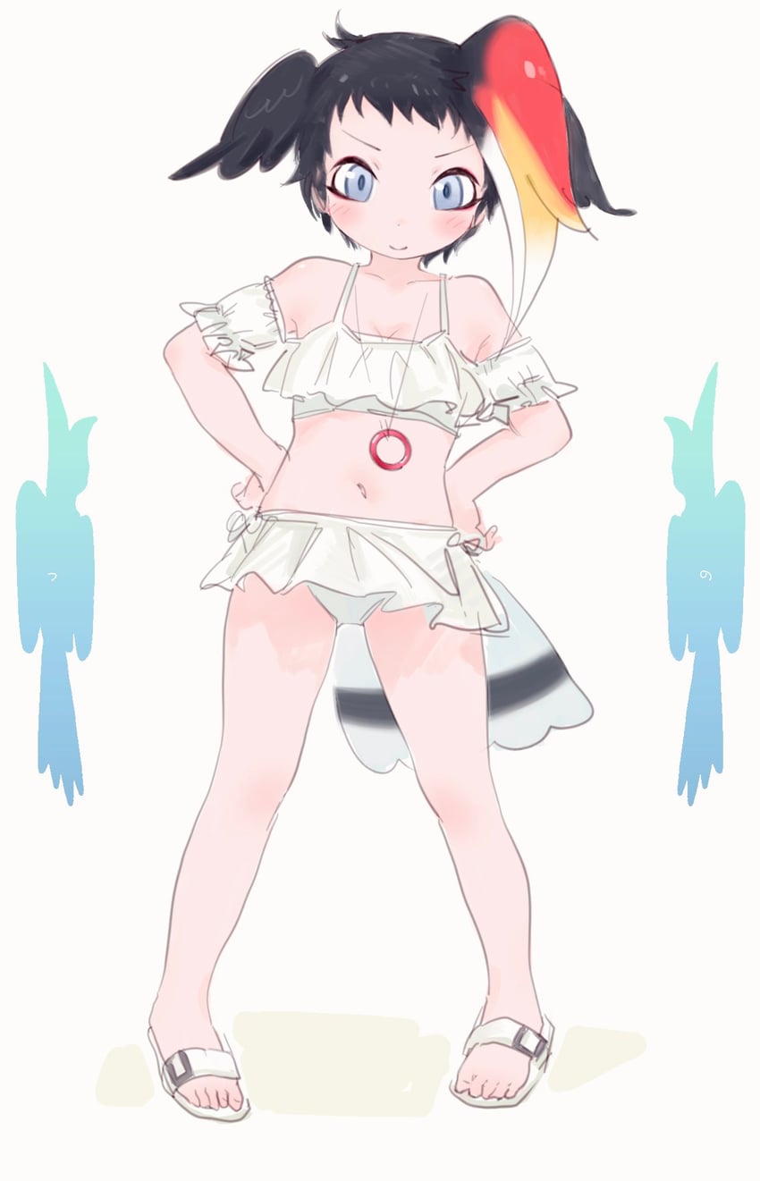 rhinoceros hornbill (kemono friends and 1 more) drawn by mitsuamischeme
